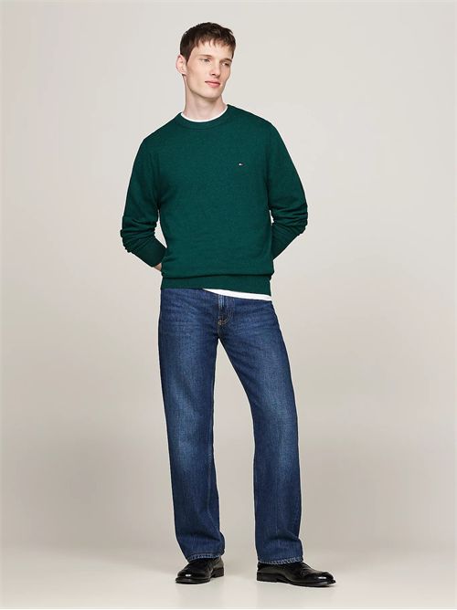 pullover uomo verde TOMMY HILFIGER | MW0MW28046MRC